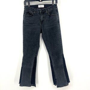 Derek Lam Denim Gia Midrise Cropped Flare Black Jeans Women's Size 26